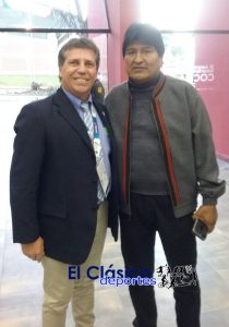 Lee más sobre el artículo Panamericanos de Ciclismo en Cochabamba, Bolivia. Baca junto al presidente Evo Morales