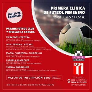 Lee más sobre el artículo Se realiza una clínica de fútbol femenino en Paraná FC