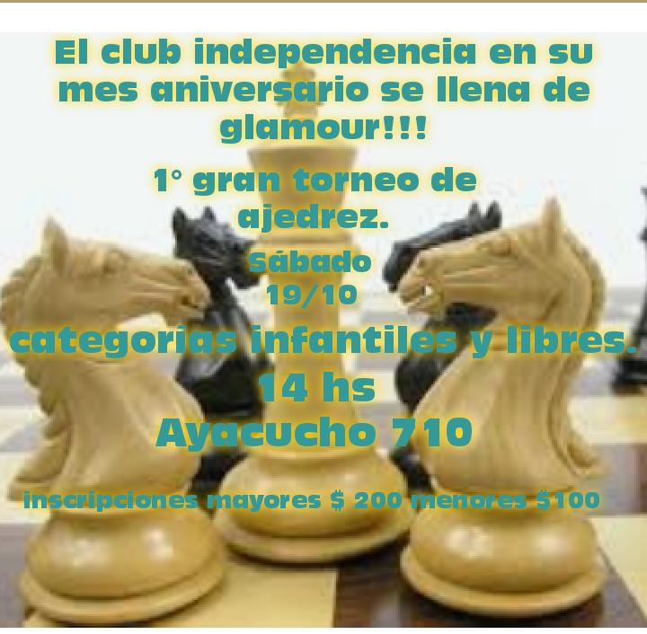 En este momento estás viendo Por el aniversario, se juega un certamen rápido de ajedrez en Independencia FC