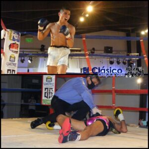 Lee más sobre el artículo Boxeo en San Pedro: Laureano «Dinamita» Ubiedo demostró tener puños picantes. Mira el impresionante KOT