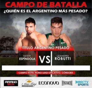Lee más sobre el artículo Kevin Espíndola: la pelea por el Título Argentino ante Robutti pasó para el 26 de junio