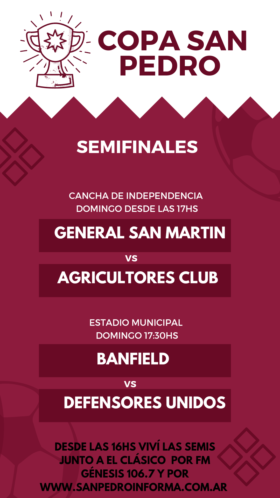 En este momento estás viendo Copa Horacio Fortunato: Viví las semis junto a El Clásico!