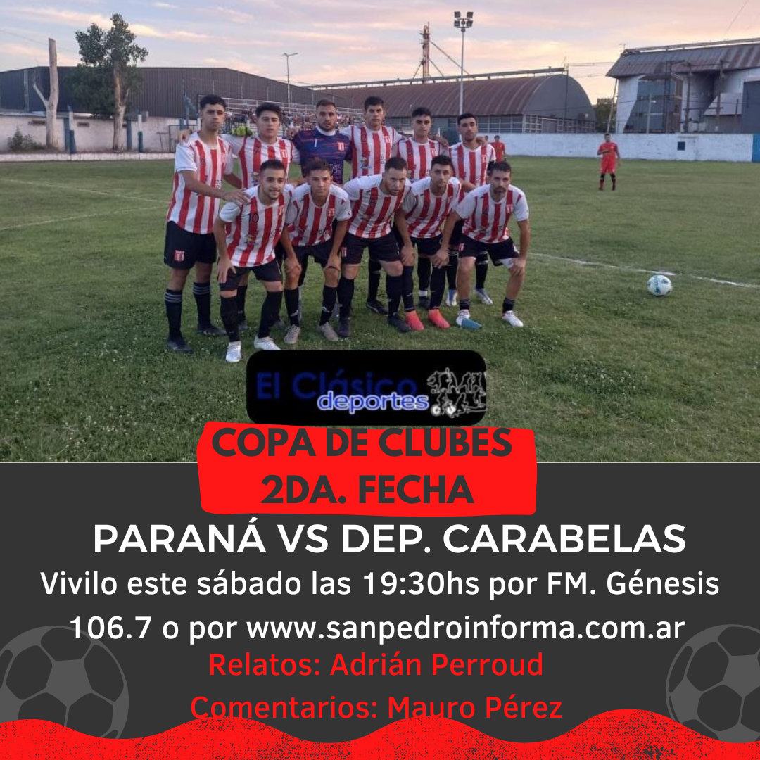 En este momento estás viendo Viví Paraná vs Deportivo Carabelas junto a El Clásico!