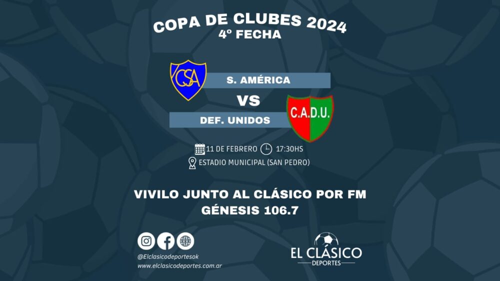 Lee más sobre el artículo Viví Sportivo América vs Defensores Unidos junto a El Clásico!