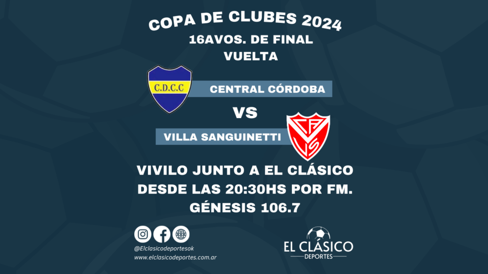 En este momento estás viendo Vivi Central Córdoba vs Villa Sanguinetti junto a El Clásico!