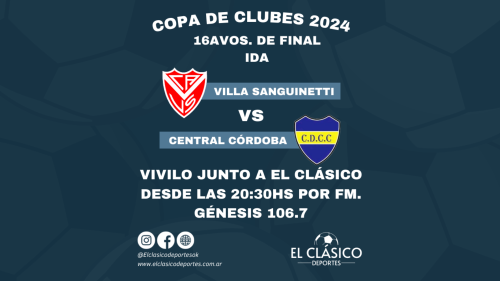 En este momento estás viendo Viví Villa Sanguinetti vs Central Córdoba junto a El Clásico!