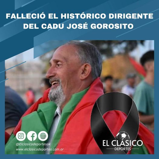 En este momento estás viendo Falleció el histórico dirigente de CADU José Gorosito
