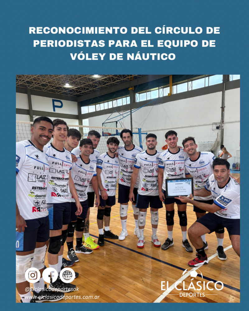 Lee más sobre el artículo Reconocimiento del Círculo de Periodistas para el equipo de Vóley de Náutico!