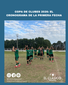 Lee más sobre el artículo Copa de Clubes 2026: El cronograma de la primera fecha!