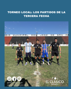 Lee más sobre el artículo Torneo local: Los partidos de la tercera fecha!
