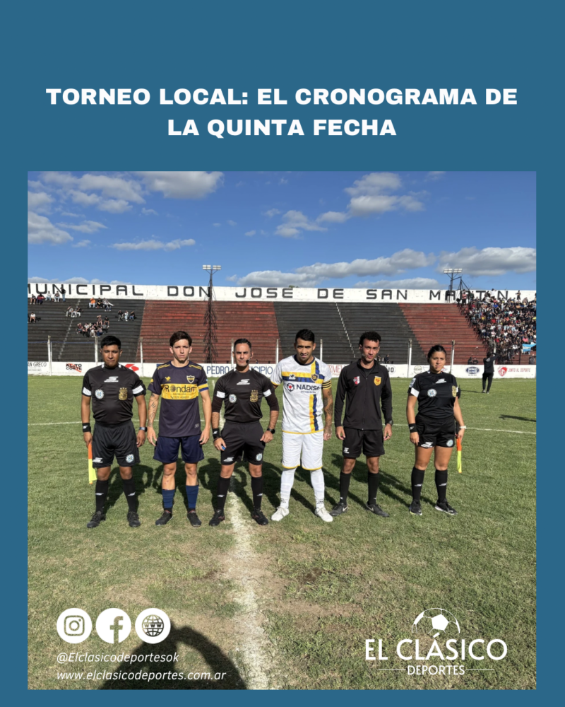 Lee más sobre el artículo Torneo local: El cronograma de la quinta fecha!