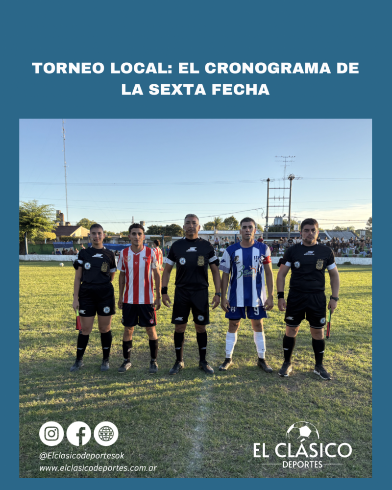 Lee más sobre el artículo Torneo local: El cronograma de la sexta fecha!