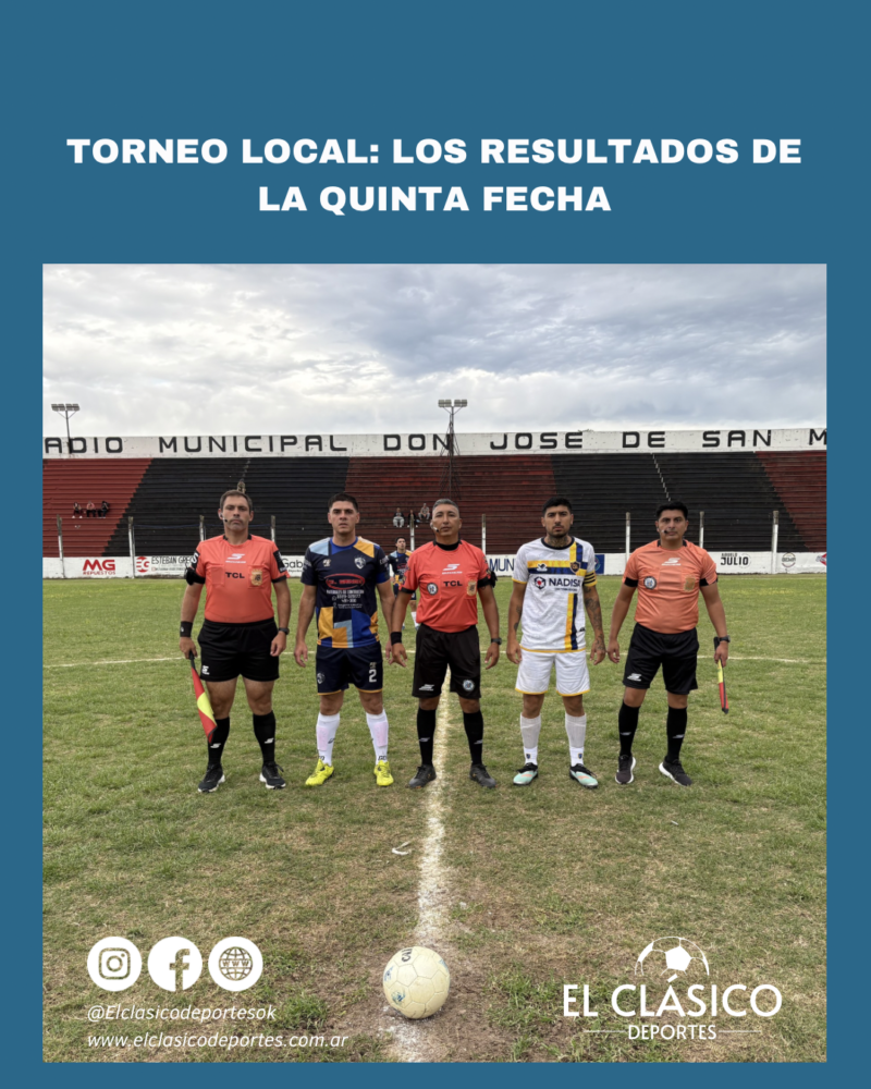 Lee más sobre el artículo Torneo local: Los resultados de la quinta fecha!