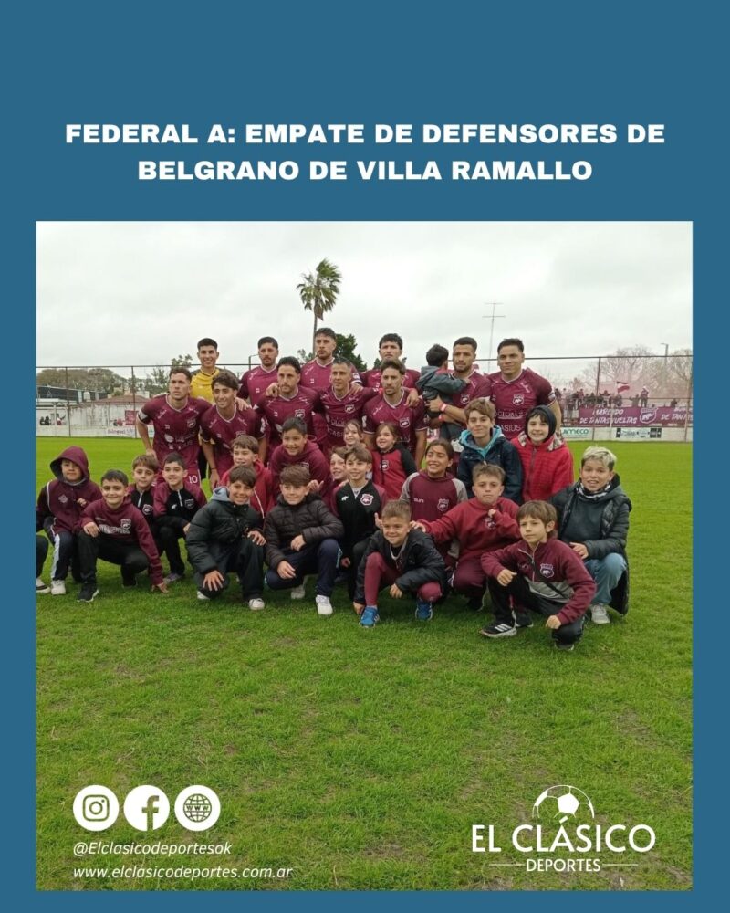 Lee más sobre el artículo Federal A: Empate de Defensores de Belgrano (VR)